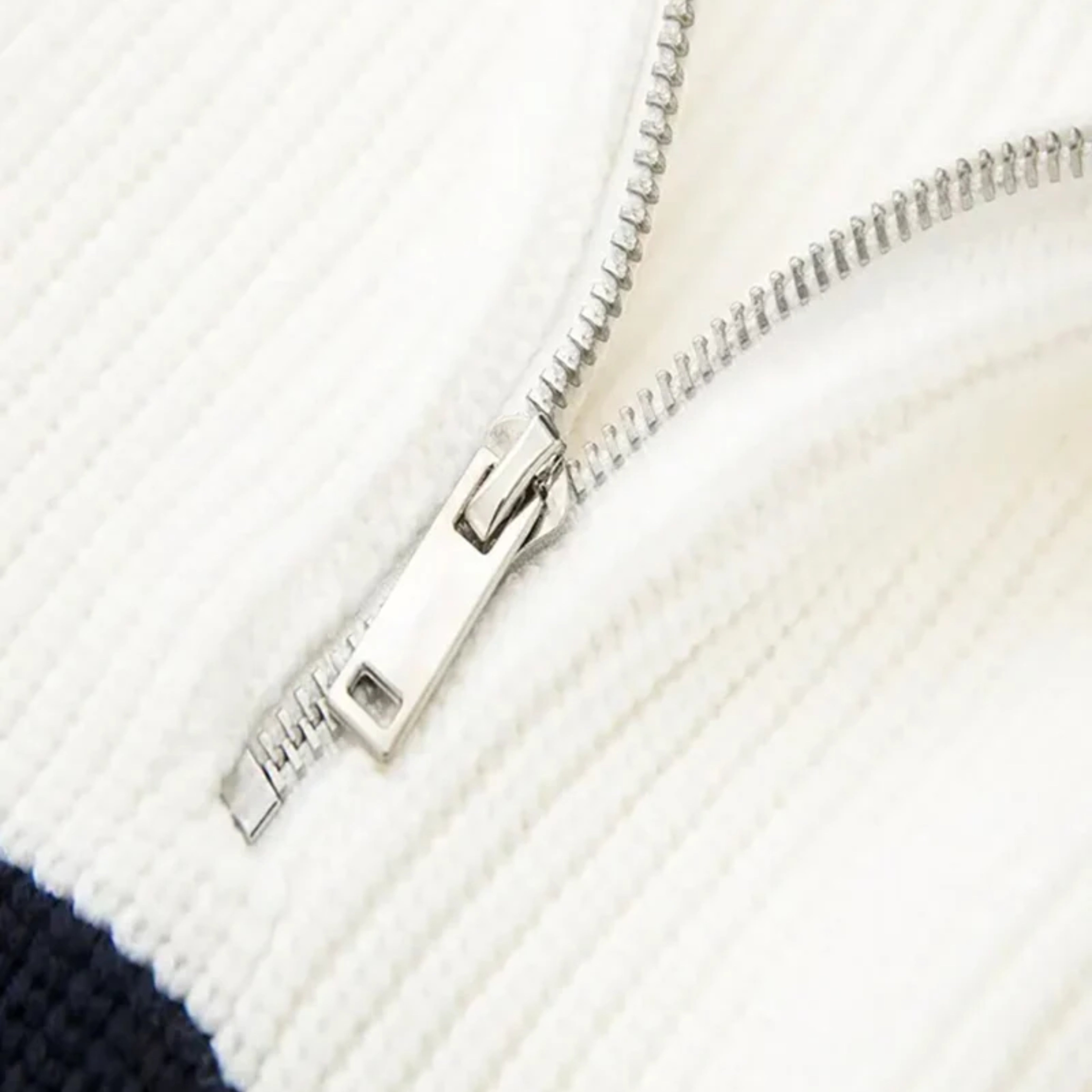 Striped Half-Zip Sweater